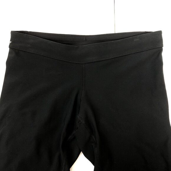 Nike Pants Womens Large Black Dri-FIT Running Leggings Zip Ankle Compression - Picture 3 of 16